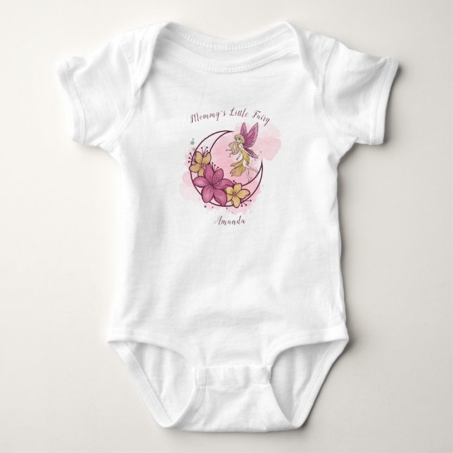 Body Para Bebê Lindo Fantasia Lua Fada Personalizado Bodysuit Beb (Frente)