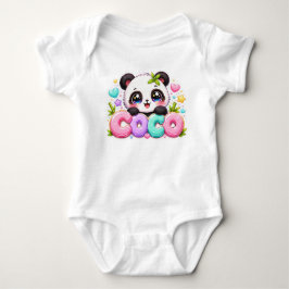 Body Para Bebê Lindo Kawaii Coco Panda Nome Pastel Rosa Brilhante