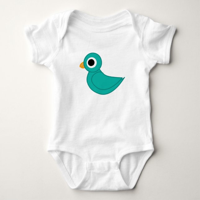 Body Para Bebê Lindo passarinho azul (Frente)