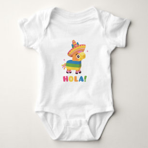 Body Para Bebê Lindo Pinata Mexicano Feliz Hola