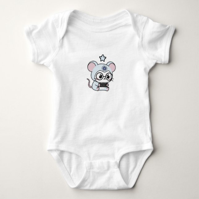 Body Para Bebê Lindo ratinho adorável (Frente)