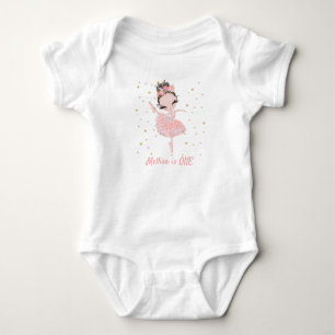Body Para Bebê Lindo Tutu Bailarina Menina Primeiro Aniversário
