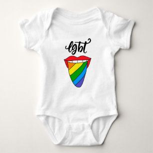 Body Para Bebê Língua arco-íris LGBT