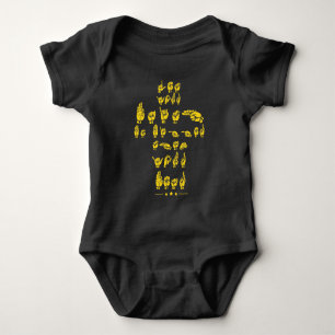 Body Para Bebê Linguagem gestual - citações do ASL para cristã