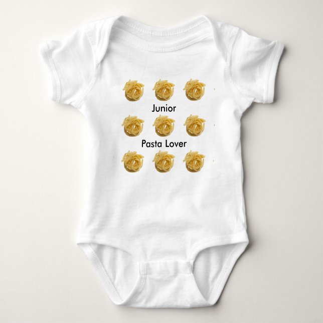 Body Para Bebê Linguine Junior Pasta Lover (Frente)