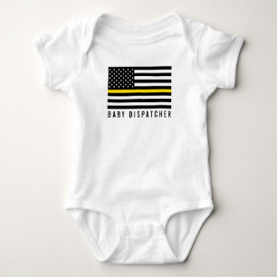 Body Para Bebê Linha amarela fina bandeira americana do expedidor