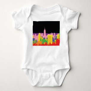 Body Para Bebê Linha Cria Urbana: Decoração do Arco-Íris Noturno.