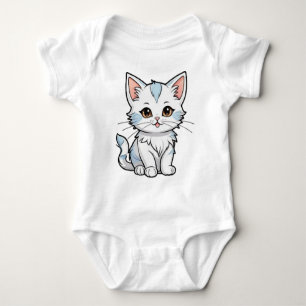 Body Para Bebê Linha de Cartoon de Gato Estilizado Design-52316