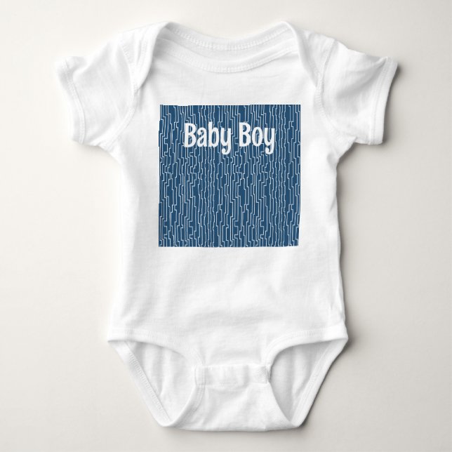 Body Para Bebê Linhas de Circuito Branco (Frente)