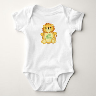 Body Para Bebê Lion Chá de fraldas Green