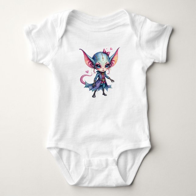 Body Para Bebê Liora – Coração de Cristal das Estrelas  (Frente)