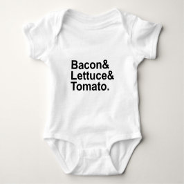 Body Para Bebê Lista de Bacon Alface Tomate BLT