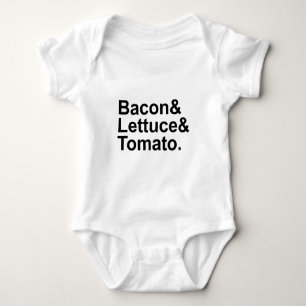 Body Para Bebê Lista de Bacon Alface Tomate BLT