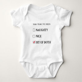 Body Para Bebê Lista Divertida Natal Bonito Branco Engraçado