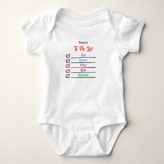 Body Para Bebê Lista Personalizada de Bebês a Fazer