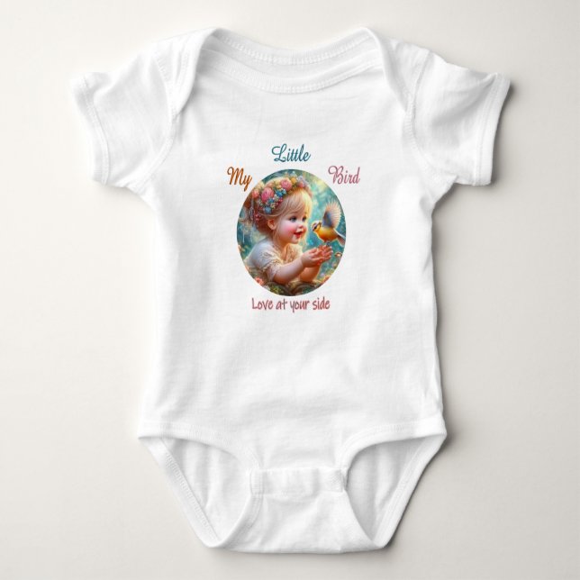 Body Para Bebê Little Bird Jersey (Frente)