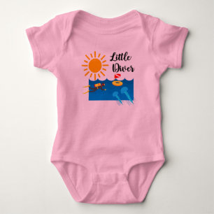 Body Para Bebê Little Diver with Jelly Fish - Baby Jersey Bodysui