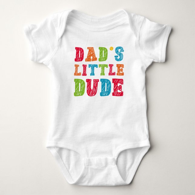 Body Para Bebê Little Dude do pai (Frente)