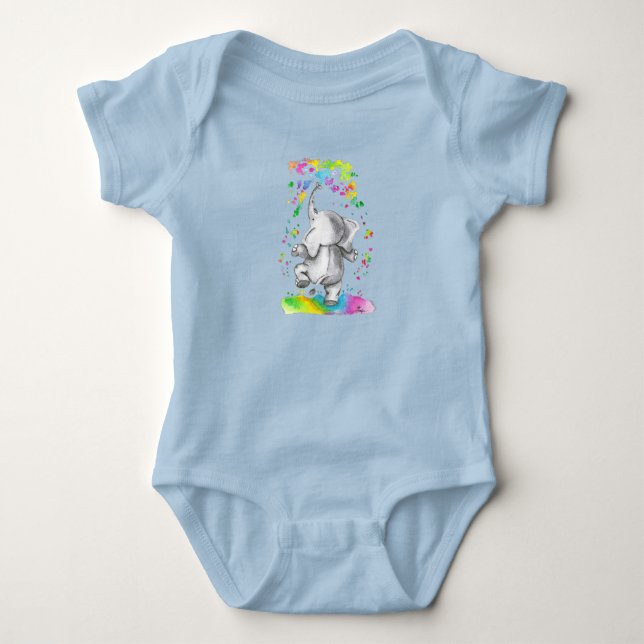 Body Para Bebê Little Elephant Splash of Color (Frente)
