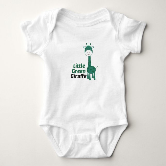 Body Para Bebê Little green giraffe,Cute Baby Gift Teething  (Frente)