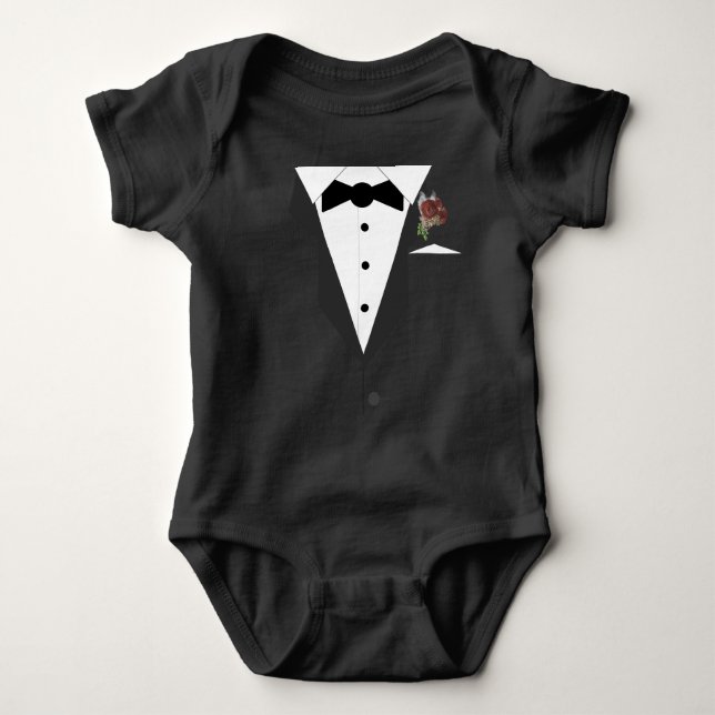 Body Para Bebê Little Man Tuxedo  (Frente)