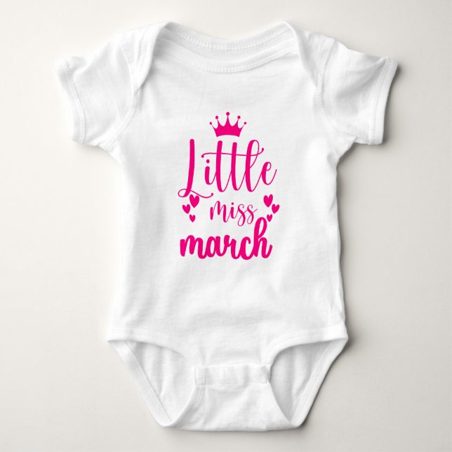 Body Para Bebê Little Miss March (Frente)