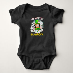 Body Para Bebê Little Mister Shamrock Irish Baby Boy Leprechaun