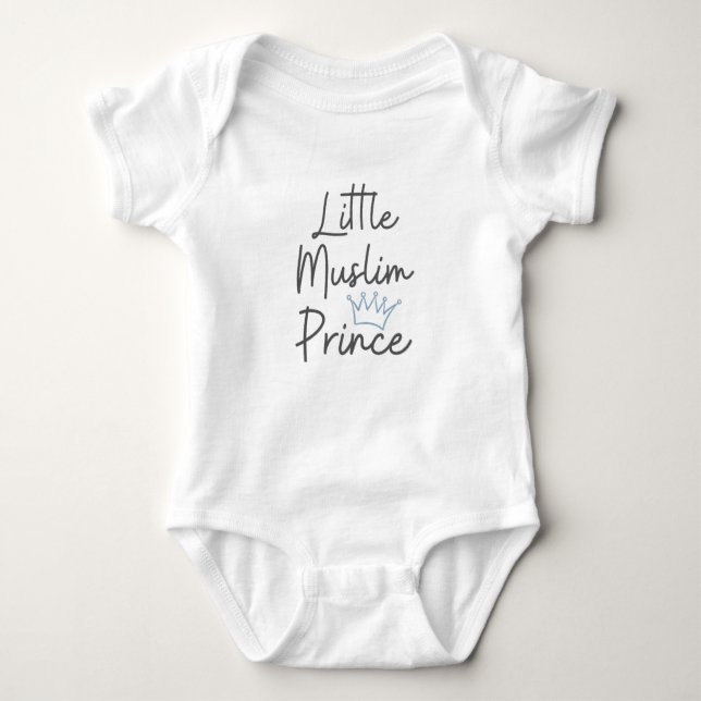 Body Para Bebê Little Muslim Prince (Frente)