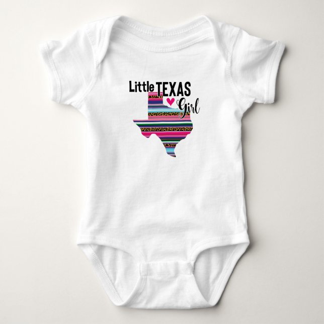 Body Para Bebê Little Texas Girl Serape (Frente)
