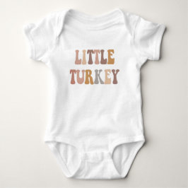 Body Para Bebê Little Turkey First Thanksgiving Outfit