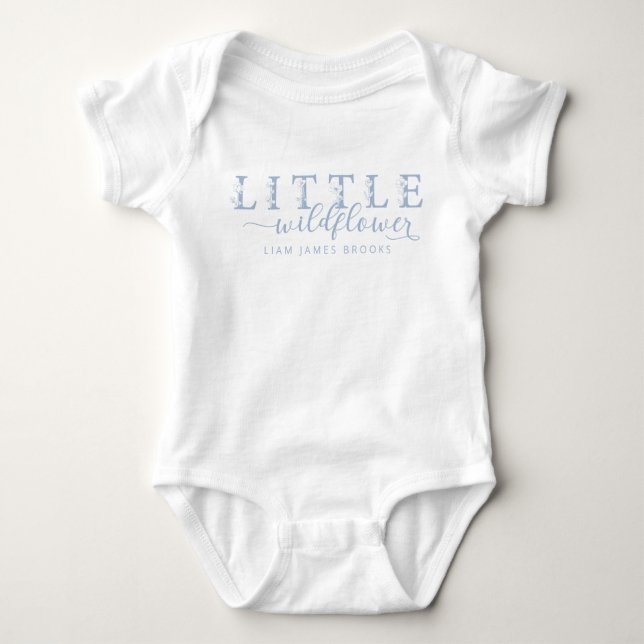 Body Para Bebê Little Wildflower Personalized Baby Bodysuit (Frente)