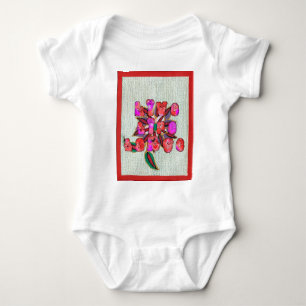 Body Para Bebê "Live Life Large", Impressão de Arte
