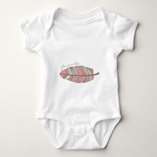 Body Para Bebê Livre como uma pena tribal do pássaro