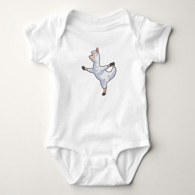 Body Para Bebê Llama no Yoga Fitness (Frente)