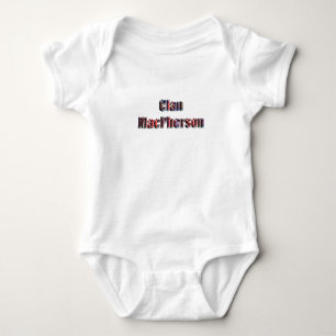 Body Para Bebê Logotipo Clan MacPherson Tartan