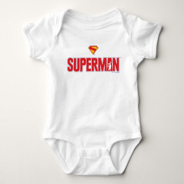Body Para Bebê Logotipo clássico do Super-Homem (Frente)