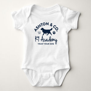Body Para Bebê Logotipo da Ashton & Co. K9 Academy