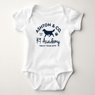 Body Para Bebê Logotipo da Ashton & Co. K9 Academy