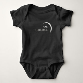 Body Para Bebê Logotipo de Nome, Crescente Mínimo Elegante Branco