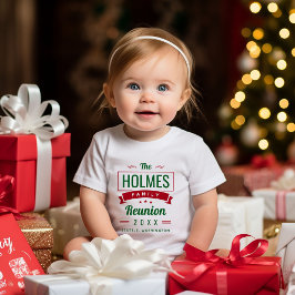 Body Para Bebê Logotipo de Reunião da Família Retroativa