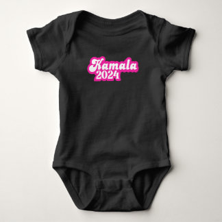 Body Para Bebê Logotipo rosa feminino Kamala Harris 2024