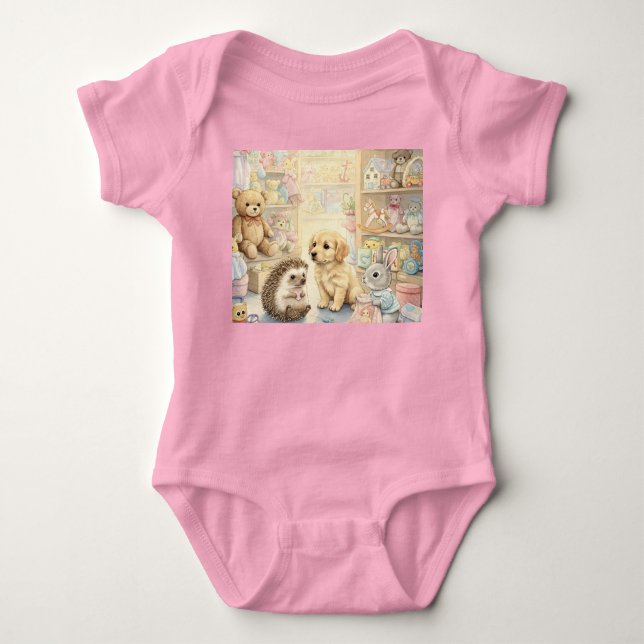 Body Para Bebê Loja de Brinquedos, Coleção de Natasha Us (Frente)