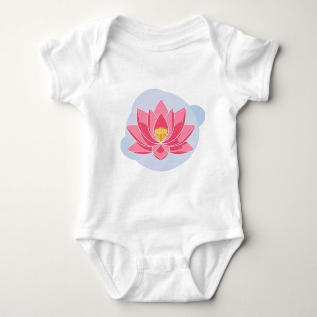 Body Para Bebê Lotus Blossom (Frente)