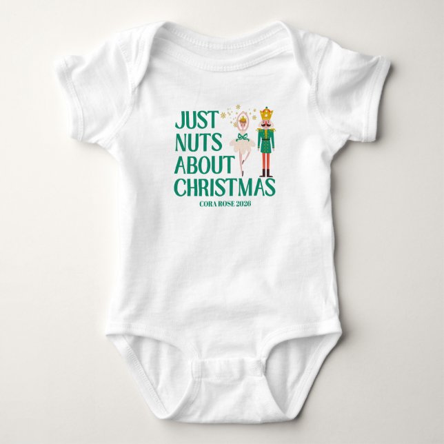Body Para Bebê Louca por Natal Fada do Quebra-Nozes  (Frente)