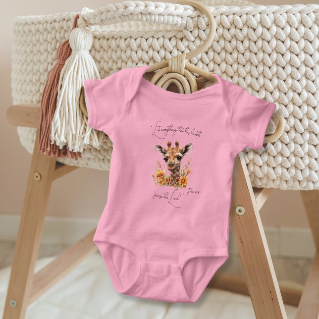 Body Para Bebê Louve ao Senhor Jesus Girafa (Criador carregado)