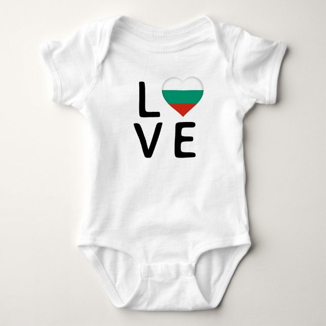 Body Para Bebê Love - Bulgária Flag (Frente)