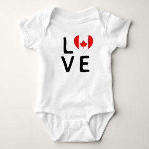 Body Para Bebê Love - Canada Flag