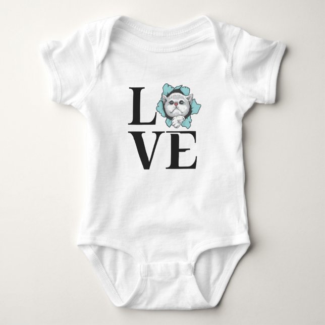 Body Para Bebê Love Cats (Frente)