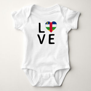 Body Para Bebê Love - Central African Republic Flag