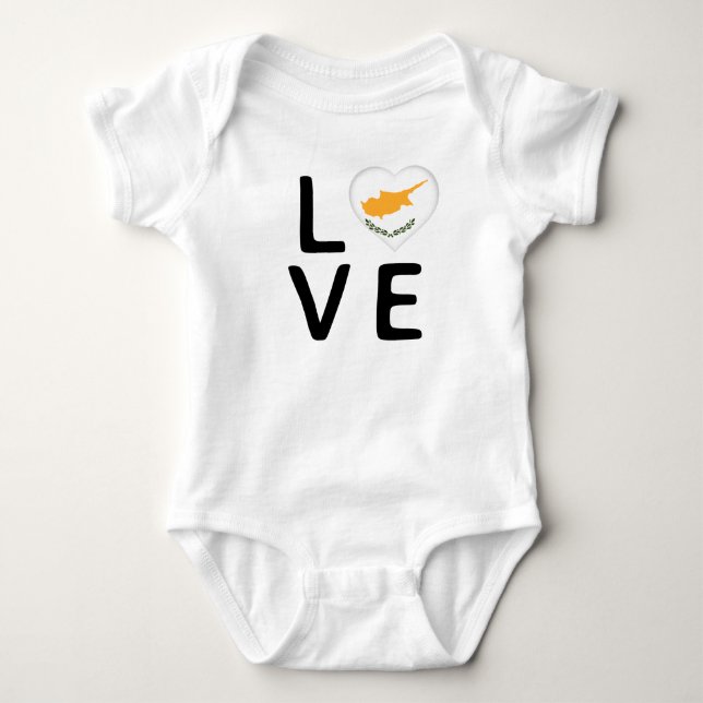 Body Para Bebê Love - Cyprus Flag (Frente)